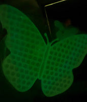 16" GLOW IN THE DARK BUTTERFLY  BUBBLE POP IT SILICONE STRESS RELIEVER TOY  (sold by the piece )