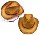 DELUXE COWBOY BROWN CURL UP HAT
