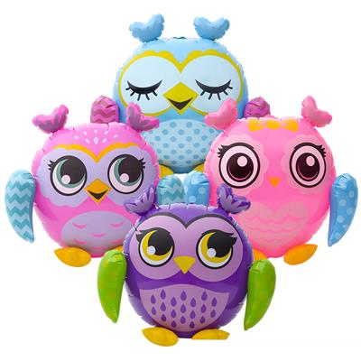 24 INCH COLORFUL OWL  INFLATABLES ( sold by the piece or dozen )