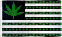 GREEN POT LEAF USA MARIJUANA (3ft X 5ft) FLAG