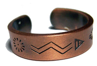 PURE HEAVY COPPER STYLE # D NATIVE SYMBOLS RING