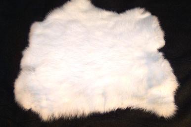 WHITE NATURAL RABBIT SKIN PELT