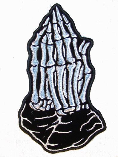 SKELETON PRAYING HANDS PATCH