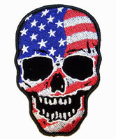 AMERICAN FLAG SKULL 4 INCH PATCH