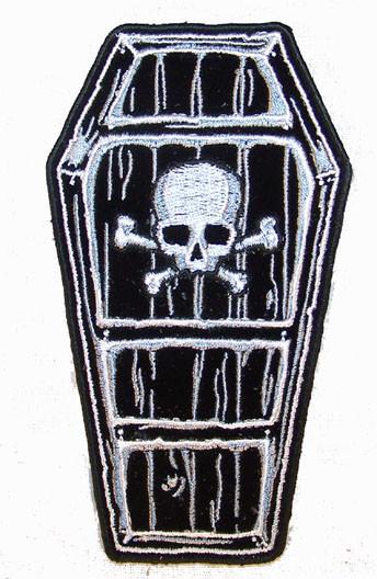 COFFIN SKULL X BONE PATCH