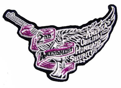 2ND AMENDMENT FLYING PISTOL EMBROIDERED PATCH