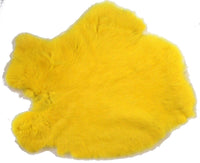 YELLOW DYED COLOR RABBIT SKIN PELT