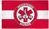 REGISTERED RN NURSE WHITE LINE (3ft X 5ft) FLAG