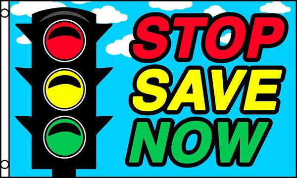 STOP SAVE NOW (3ft X 5ft) FLAG