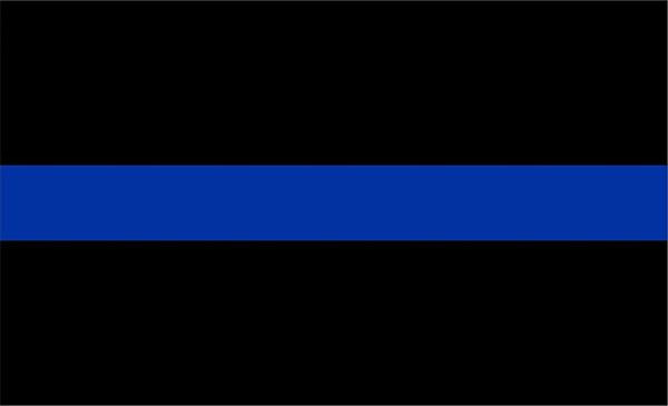 BLACK & BLUE POLICE REMEMBRANCE THIN LINE (3ft X 5ft) FLAG