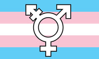 TRANSGENDER SYMBOLS RAINBOW (3ft X 5ft) FLAG