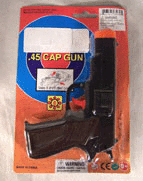 BLACK PLASTIC 45 MAG 8 SHOT CAP GUN