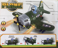 6.5" BUMP & GO PILOT AVIATOR JET WITH LIGHTS AND SOUND(sold by the piece)