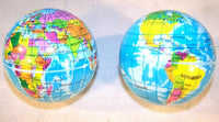 WORLD EARTH GLOBE 3 INCH EARTH BOUNCE / SQUEEZE BALLS