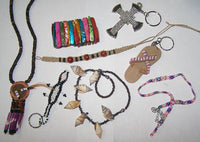 ALL KINDS OF ASSORTED JEWELRY / KEYCHIANS / BRACELETS / EARINGS